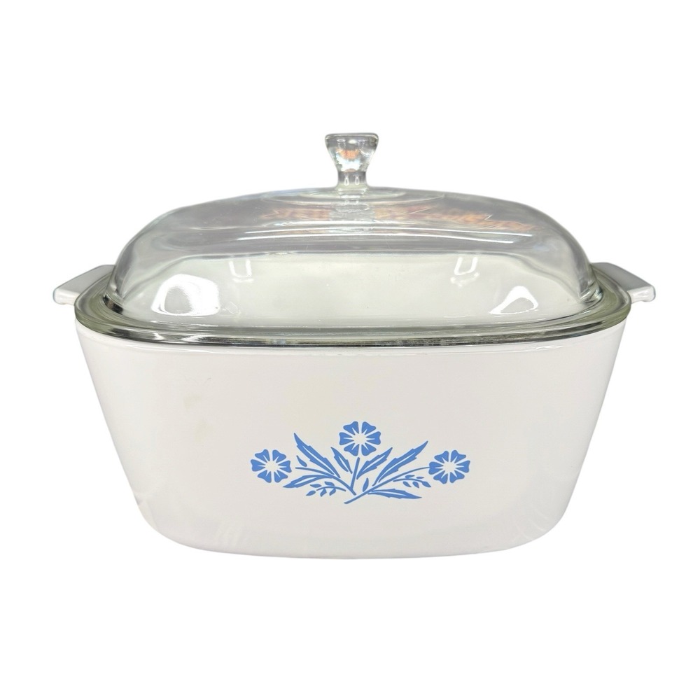 Corning Ware 4 qt Casserole Blue Cornflower P-84-B w/ Lid P-12-C